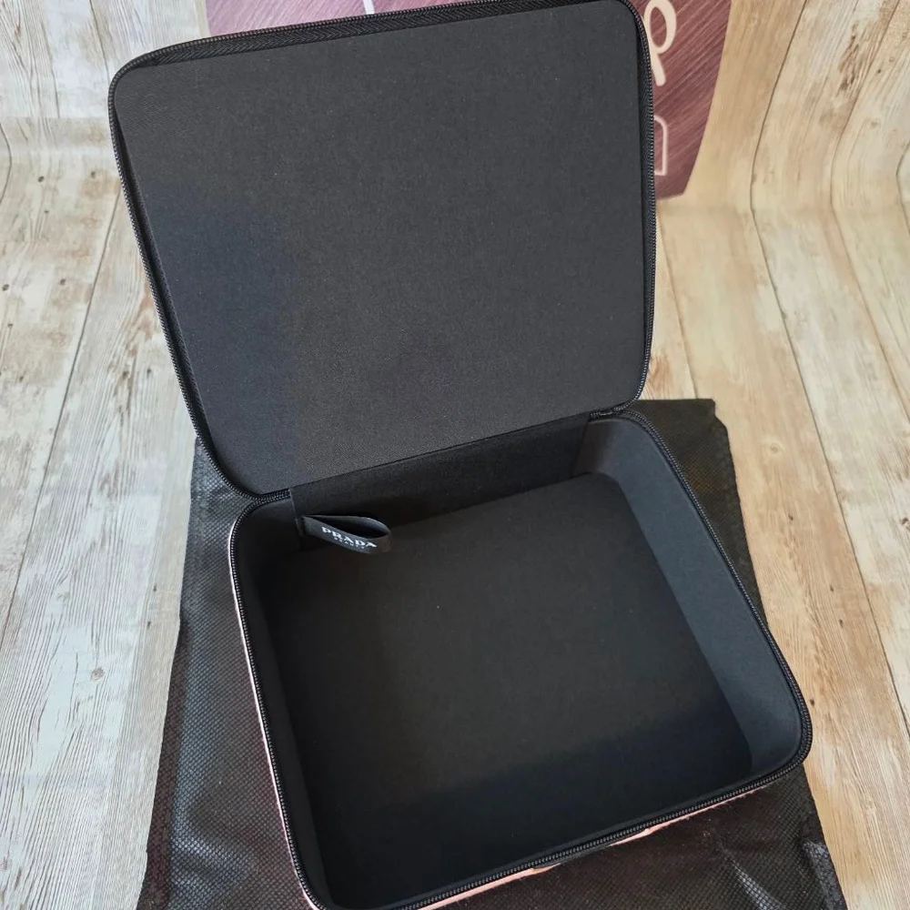 Prada Beauty Case Medium Black and Pink